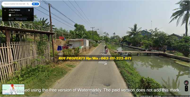 dijual tanah jl raya pakisjaya teluk