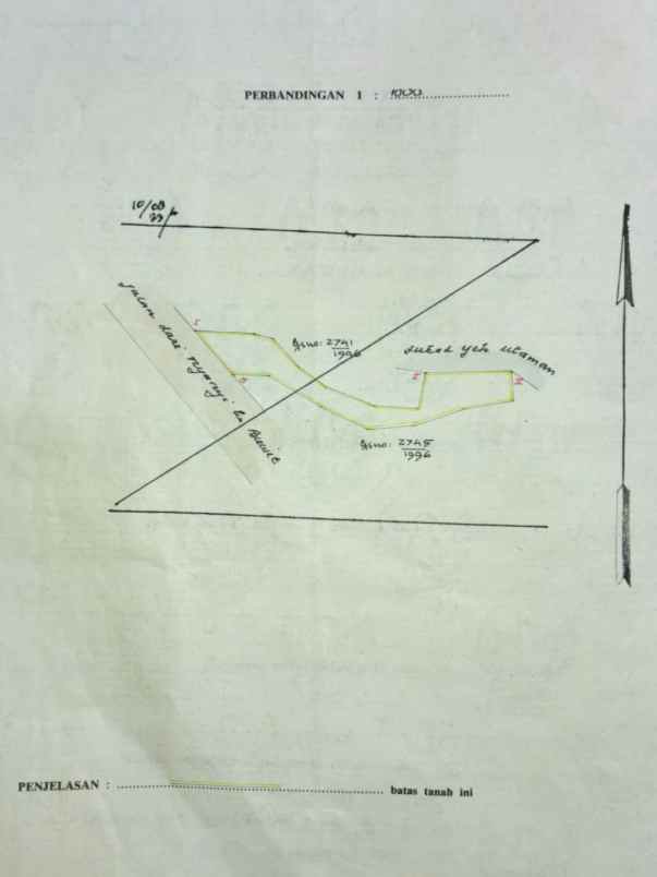 dijual tanah jln raya buwit