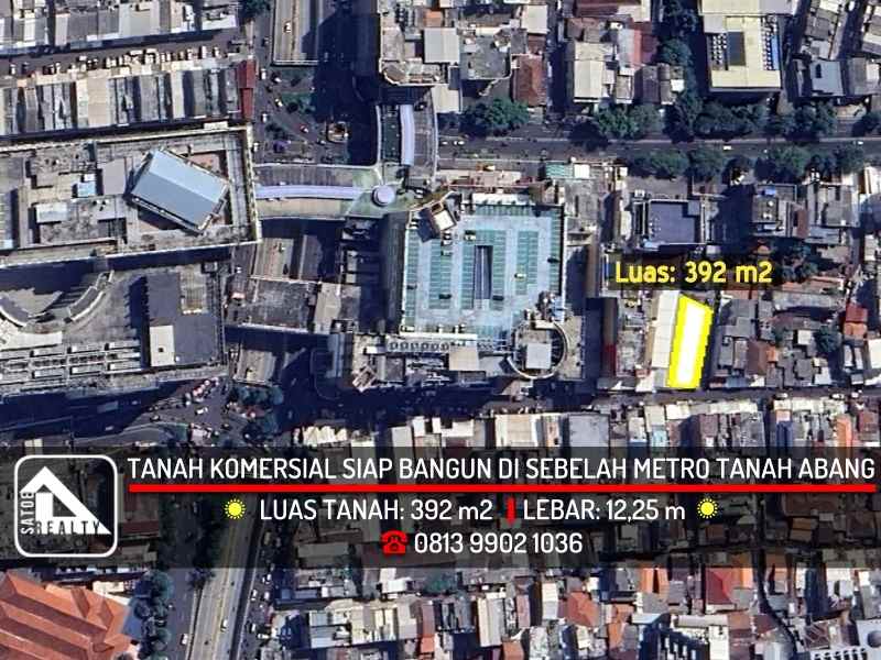 dijual tanah kebon kacang tanah abang