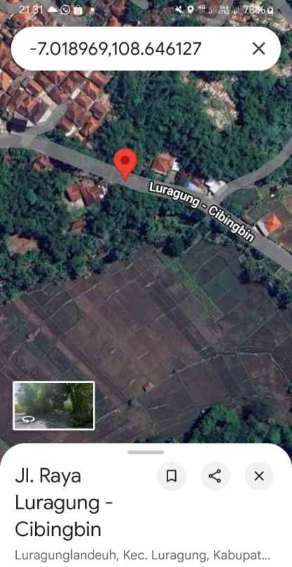 dijual tanah luragunglandeuh strategis