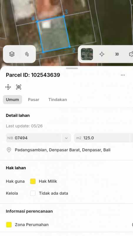 dijual tanah padangsambian kaja