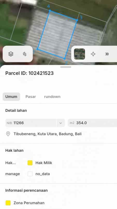dijual tanah padonan