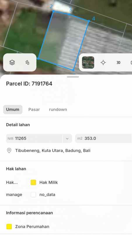 dijual tanah padonan