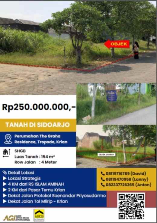 dijual tanah perumahan the graha residence