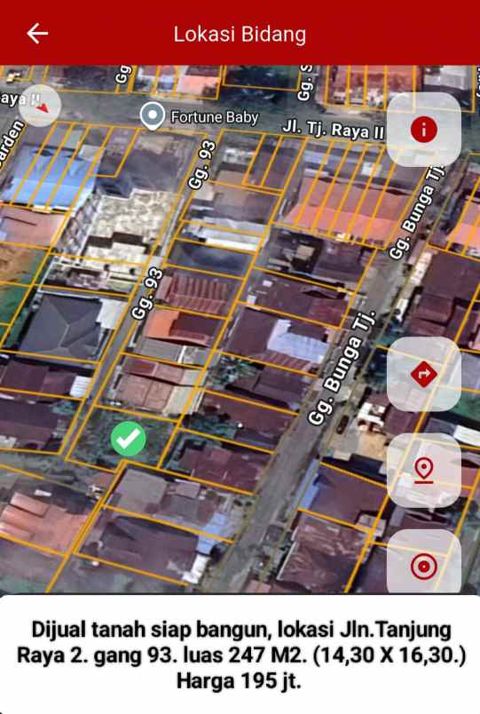 dijual tanah tanjung raya 2