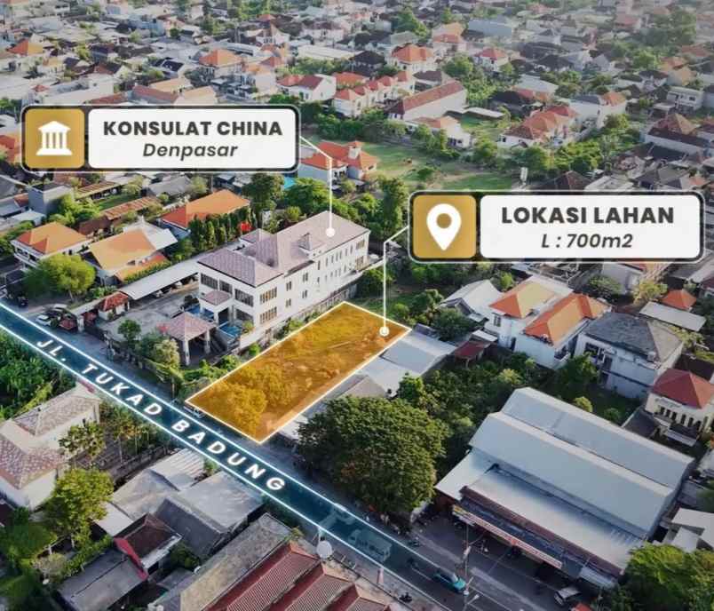 dijual tanah tukad badung