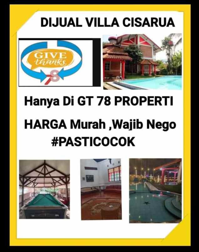 dijual villa murah di cisarua bogor jawa barat