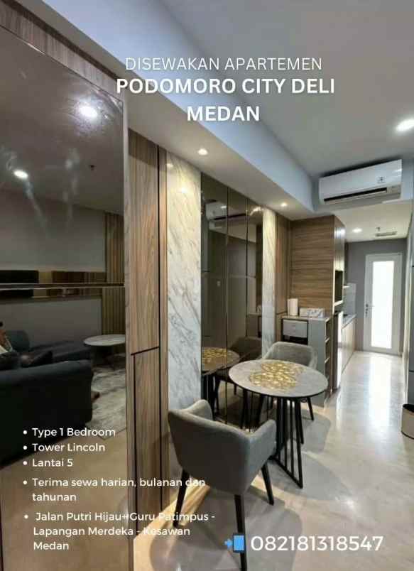 disewakan apartemen jalan putri hijau deli