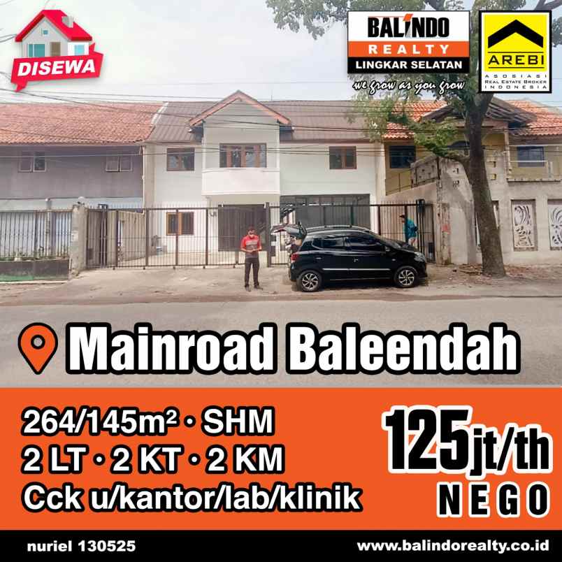 disewakan rumah mainroad baleendah