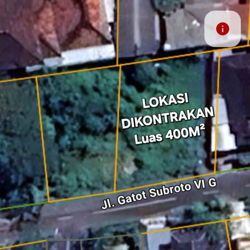 disewakan tanah gatsu tengah