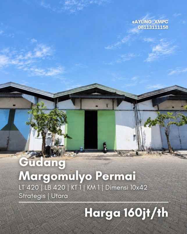 gudang margomulyo permai strategis