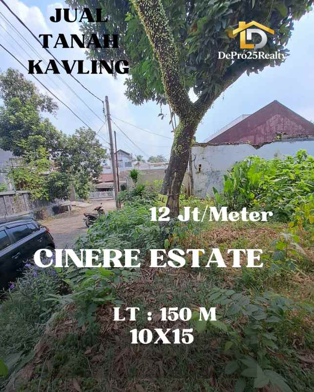 jual tanah kavling dalam komplek cinere estate