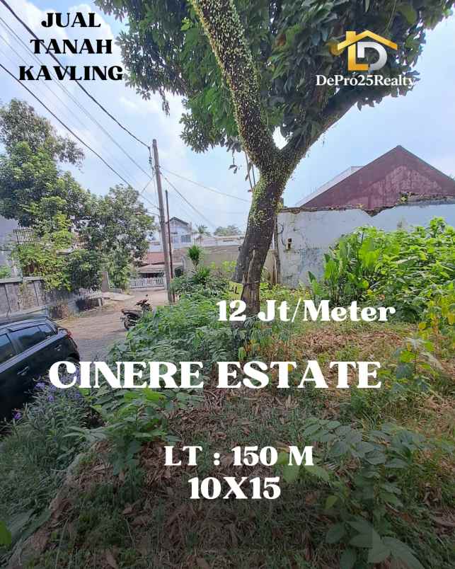 jual tanah kavling dalam komplek cinere estate
