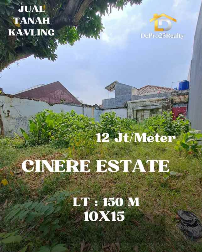 jual tanah kavling dalam komplek cinere estate