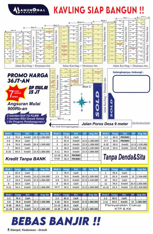 kavling siap bangun beton menganti promo 45 juta