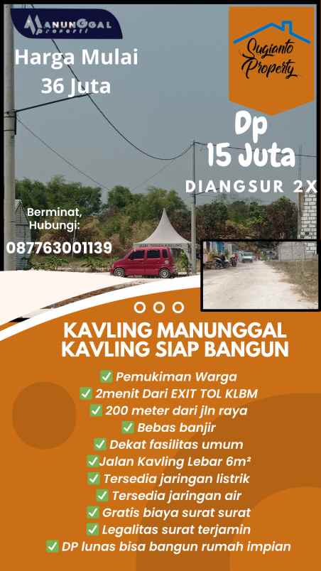 kavling siap bangun harga mulai 36 juta
