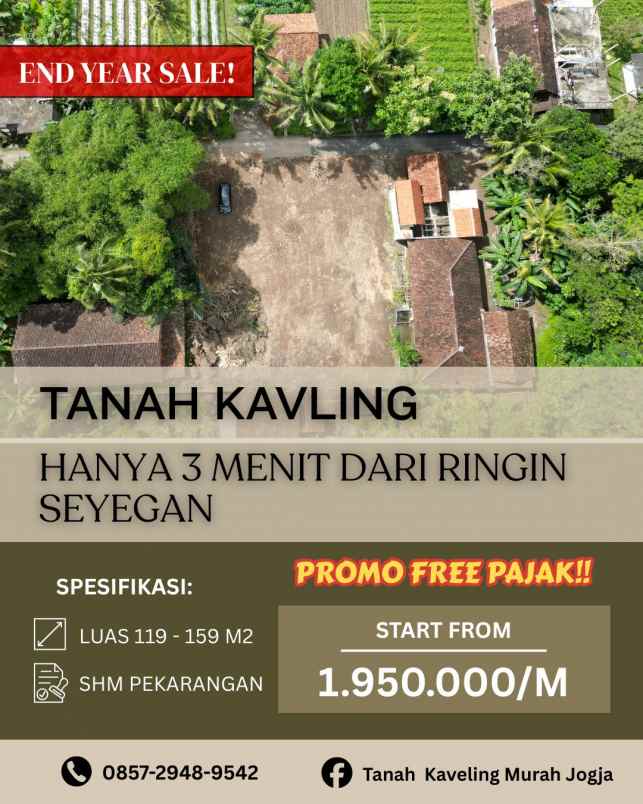 promo akhir tahun tanah strategis di seyegan