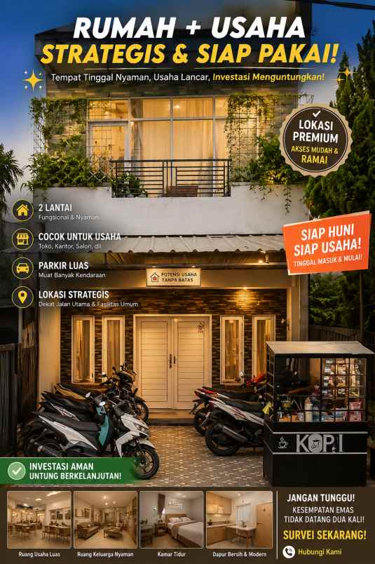 ruko atau rukan di perumahan padat