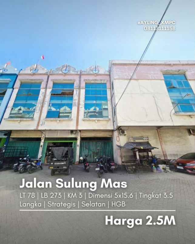 ruko jalan sulung mas strategis