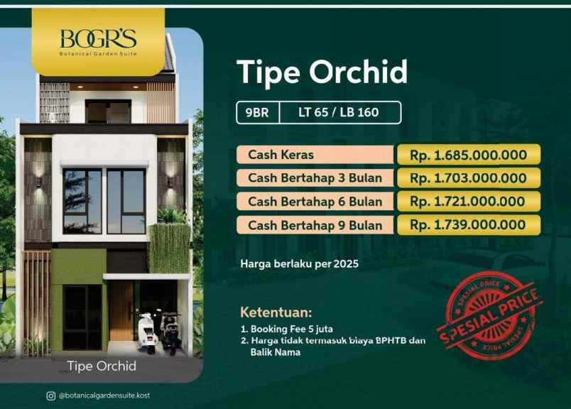 rukost premium full furnished dikawasan ipb bogor