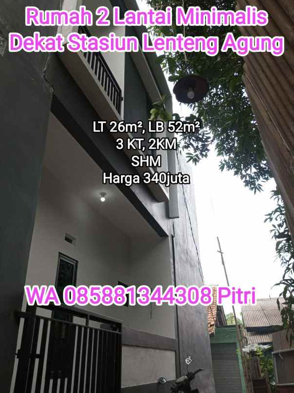 rumah 2 lantai terlaris dekat stasiun lenteng agung