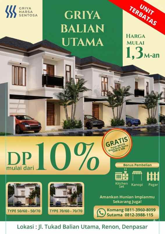 rumah indent jalan tukad balian renon denpasar