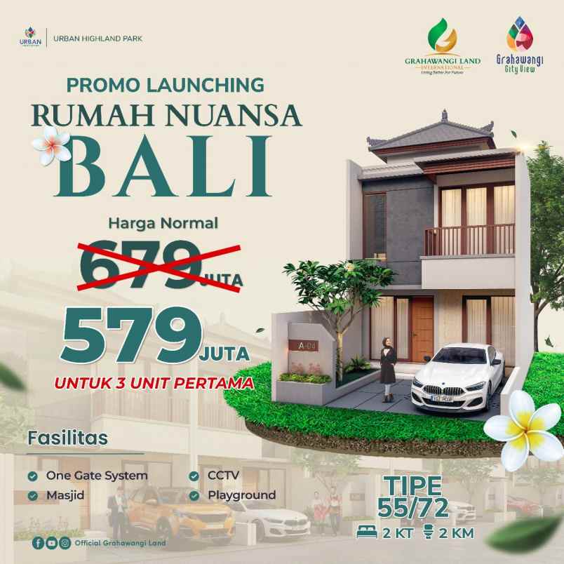 Rumah 2 Lantai Desain Bali Bandung Timur