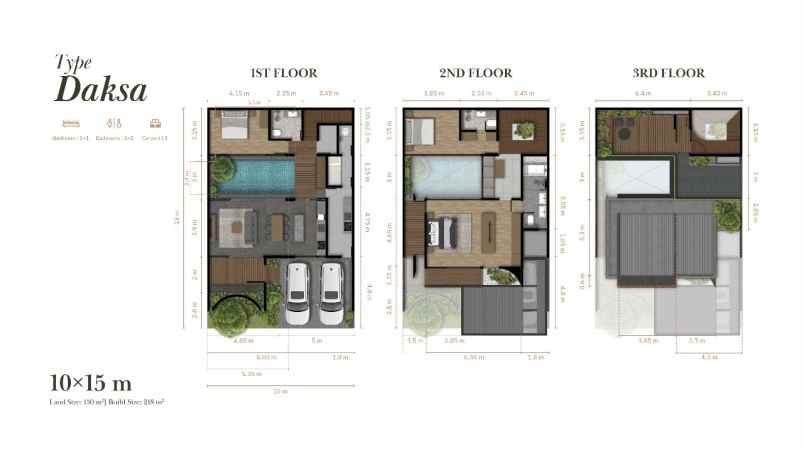 rumah kolam renang pribadi setu tangsel