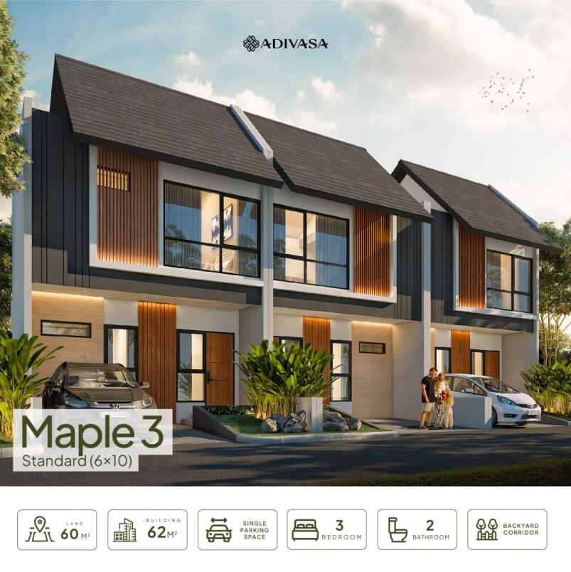 rumah mewah 2 lantai tengah kota