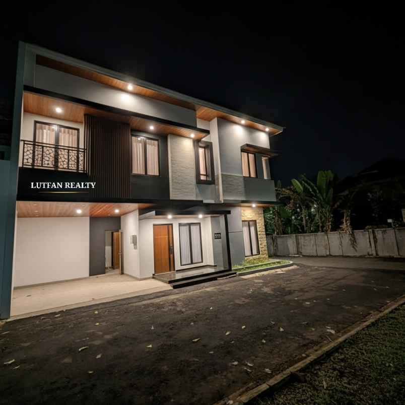 rumah modern kontemporer dalam cluster