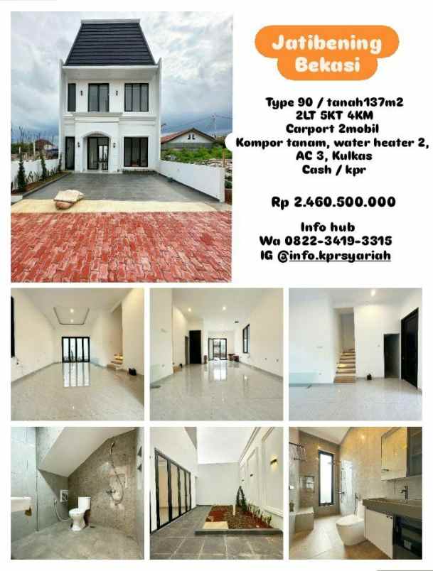 rumah neo klasik di jatibening bekasi 5 kamar