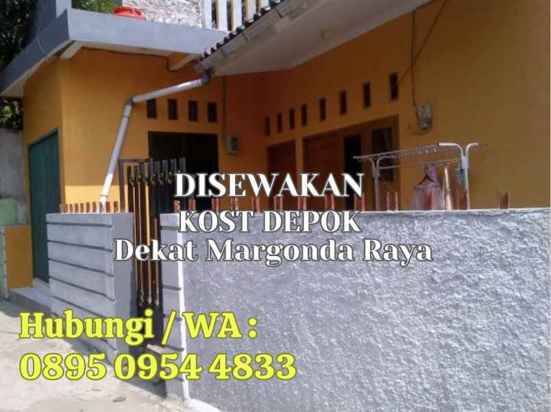 sewa rumah kontrakan kost di margonda depok jawa barat