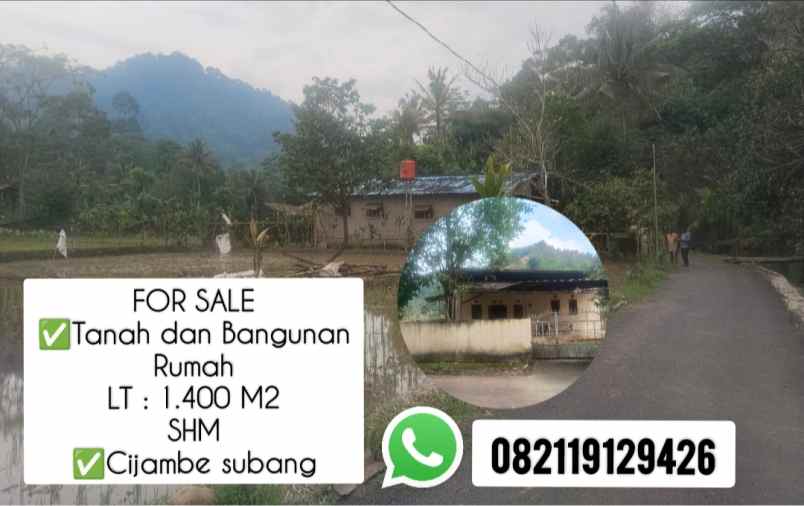 tanah bangunan rumah cijambe subang jawa barat