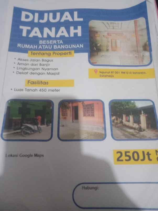 tanah beserta rumah elegan dan dekat kota