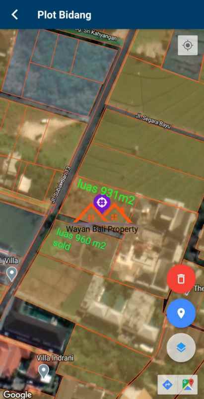 tanah jalan subak sari