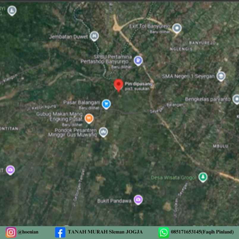 tanah kaveling shm sleman barat mulai 135 juta