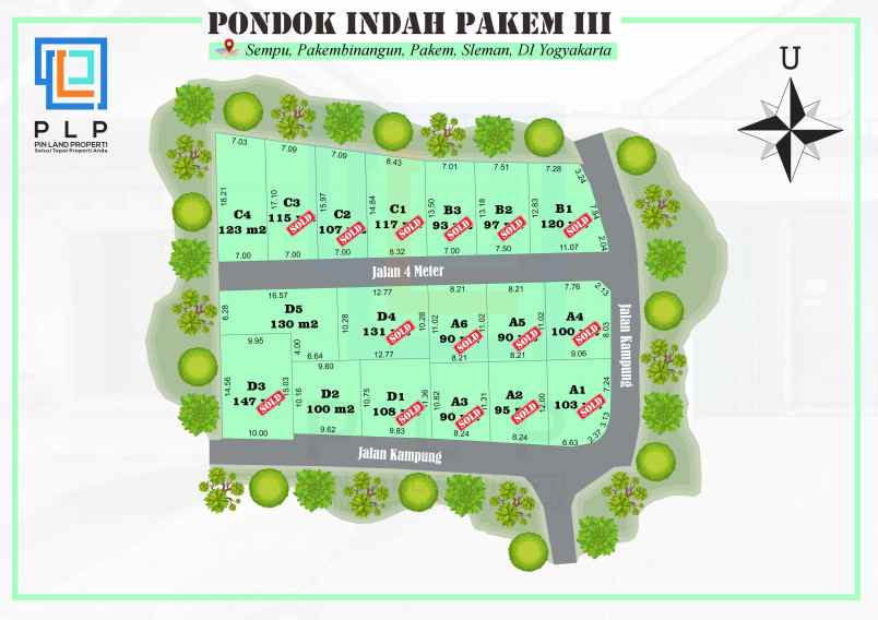 tanah kavling murah jogja utara barat rsj grhasia