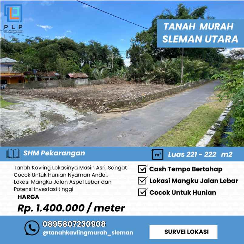 tanah murah di sleman utara