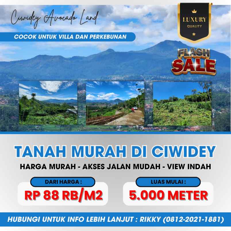 tanah murah diciwidey cocok untuk villa dan perkebunan