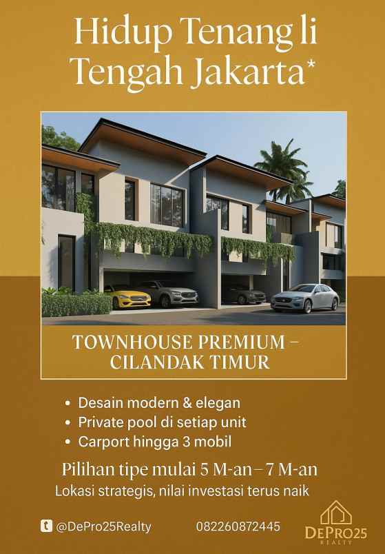 townhouse premium di cilandak timur jakarta selatan