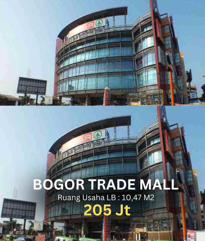 dijual 1 unit kios di bogor trade mall rp 205jt bogor