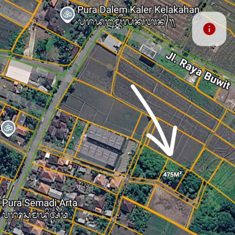 dijual 4 75 are jl raya buwit kediri tabanan