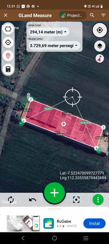 dijual disewakan gudang di jombang