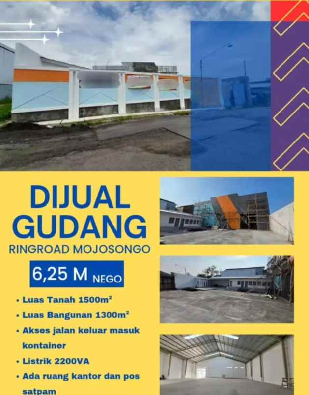dijual gudang di ringroad mojosongo solo