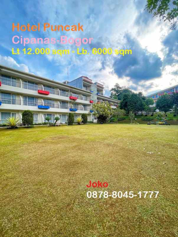 dijual hotel jl raya puncak