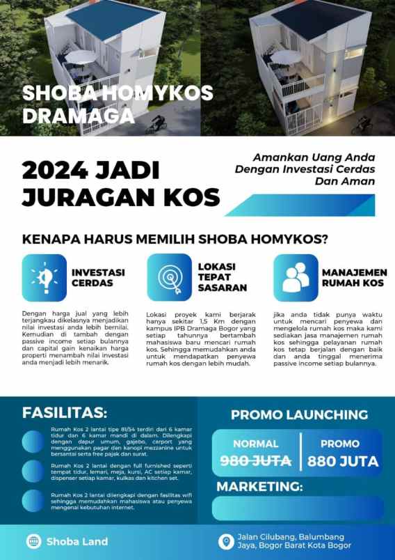 Rumah Kost Full Furnished Lokasi Super Strategis Dekat Ipb Bogor