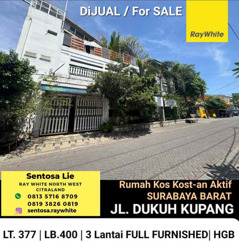 dijual kost jalan dukuh kupang