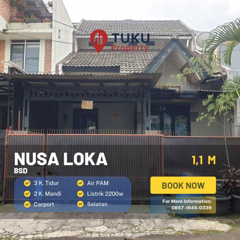 dijual murah rumah 1 5 lt di nusa loka 14