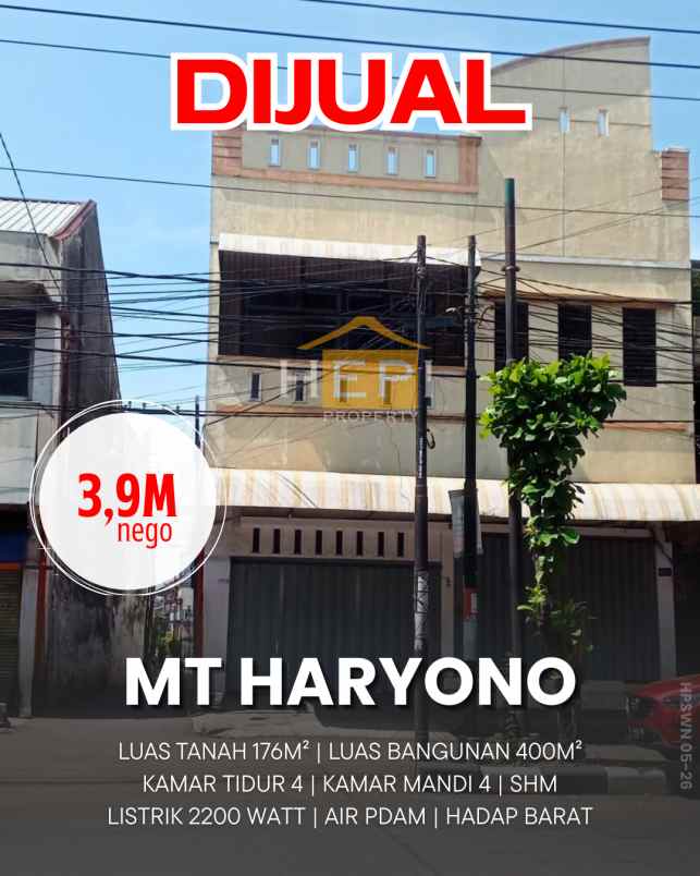 dijual ruko di mt haryono semarang