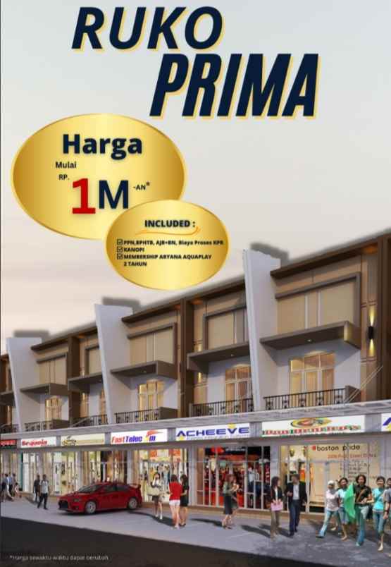 dijual ruko gudang kantor diklat pemda